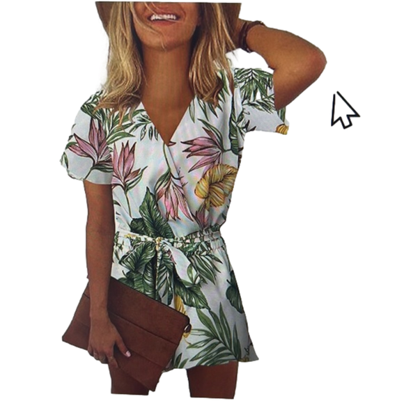 Reoria Tropical Print romper - Picture 2 of 8